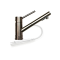 Whitehaus SS Sgl Hole/Sgl Extended Lever Handle Faucet W/ Pull-Out Spray Head, SS WHNFX2025STS